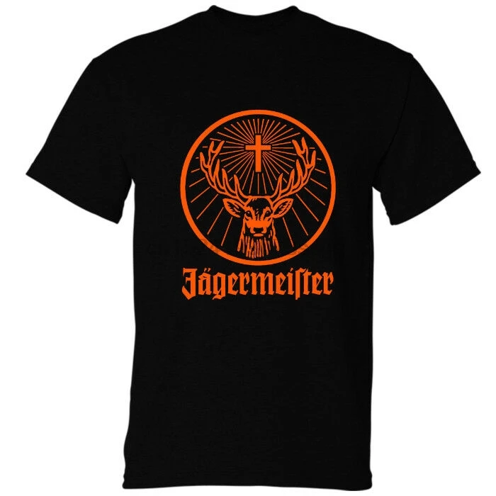Jagermeister немецкий логотип черная футболка унисекс|Футболки| |
