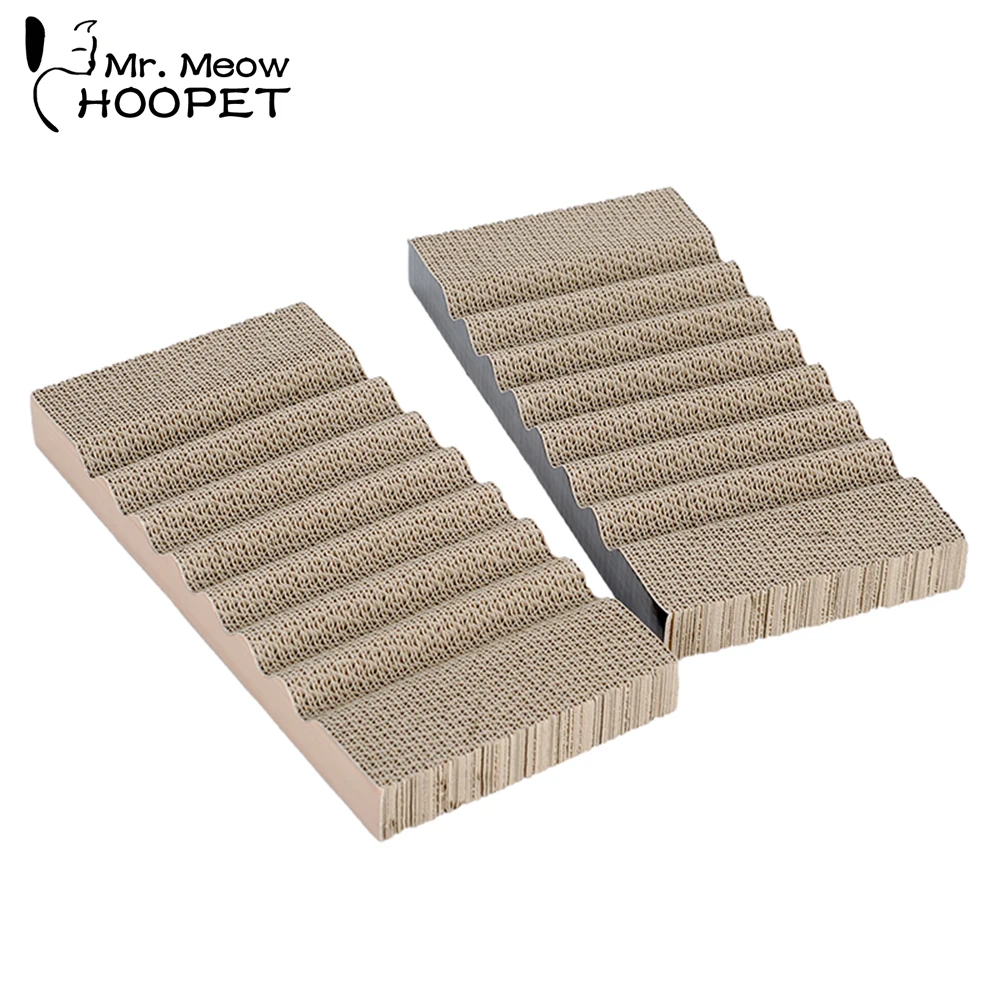 

Hoopet Cat Toy Scratching Post Board With Catnip Toys for Cats Pet Corrugated Interactive Play Toy Cats Supplies