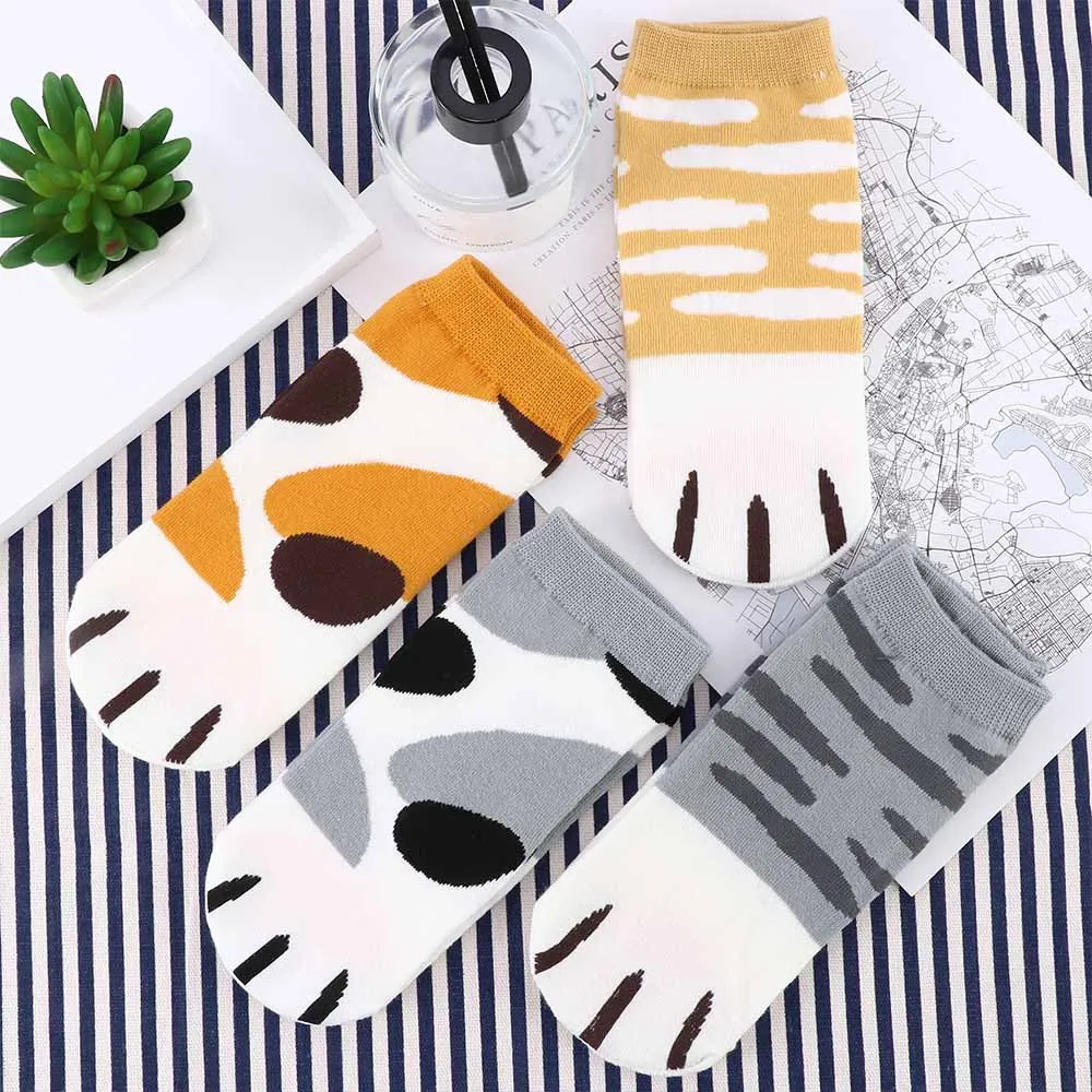

Fashion Kawaii Cotton Socks Cute Cats Kitty Claws Ankle Short Socks For Lady Girls Summer Spring Cartoon Funny Paw Socks Women
