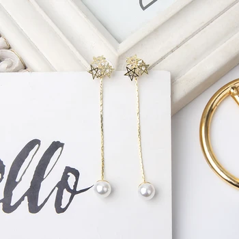 

MWsonya Hot Selling Korean Metal Long Tassel Crystal Pendant Earrings Elegant for Women Fashion Earrings Brincos Jewelry