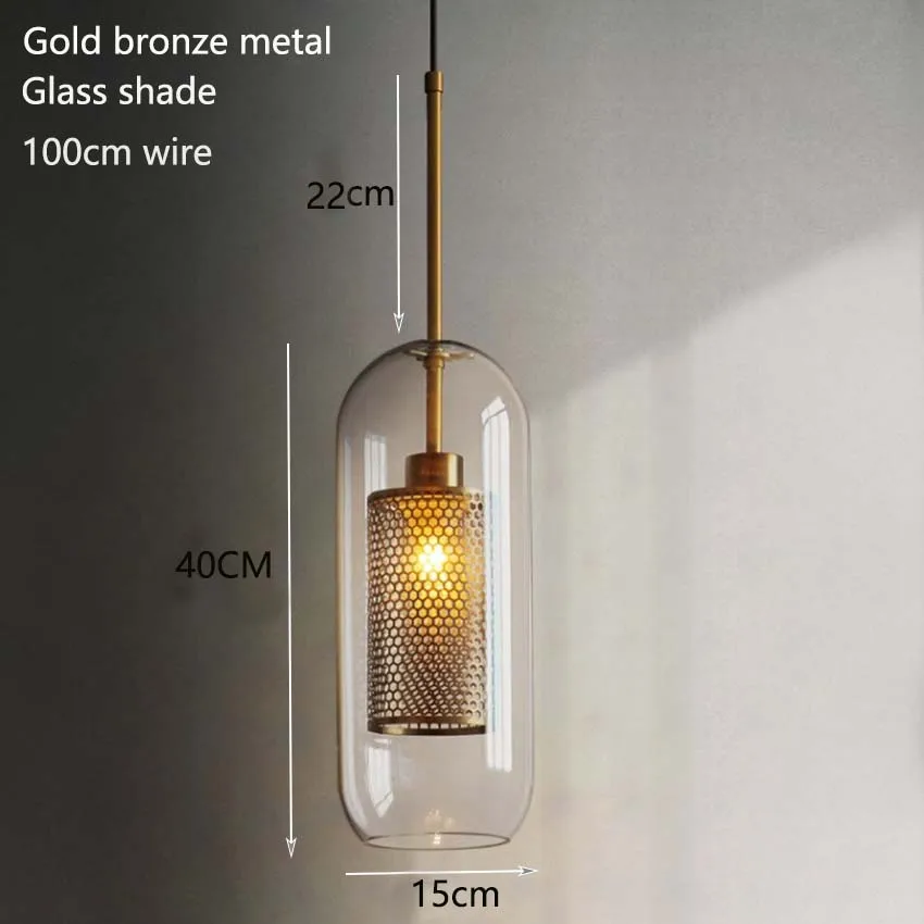 Подвесные лампы в скандинавском стиле из железного стекла для столовой, кухни, спальни, промышленного освещения, ретро, ресторана, чердака, подвесной светильник