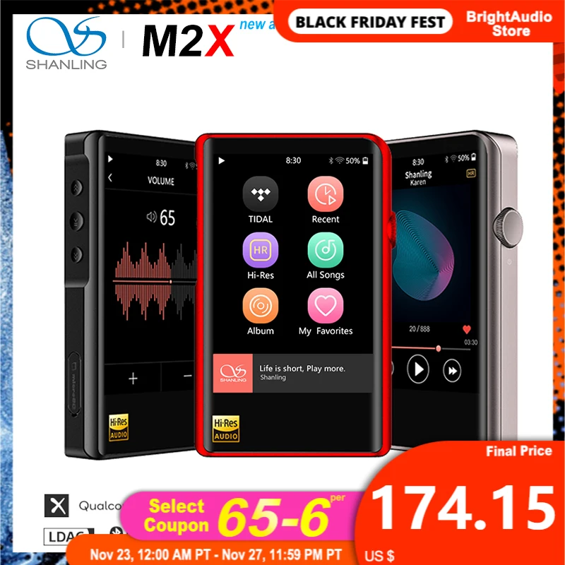 SHANLING M2X Hi-Res AK4490 DAC USB DSD Wifi