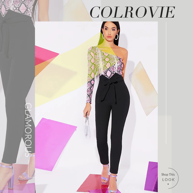 COLROVIE черные женские повседневные однотонные обтягивающие брюки осенние уличные зауженные брюки элегантные женские длинные брюки на молнии