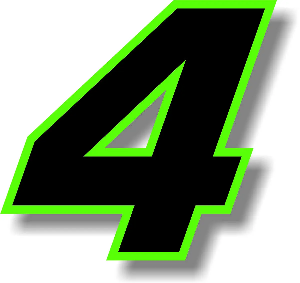 Classic Car Stickers Vinyl Decal Graphic 2 Inch Black Race Number with Green Border Sticker Motorcycle 11cm | Автомобили и