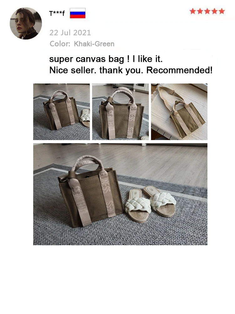 Brands Canvas Tote Women Handbags Casual Letter Crossbody Bags for Women Designer Canvas Shoulder Bag Small Women's Bag 2022 New