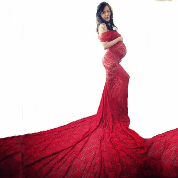 

Maternity Dresses For Photography Props Off Shoulder Sleeveless Pregnant Dresses Sexy Pregnancy Dress Photo Shoot Gestante #LR2