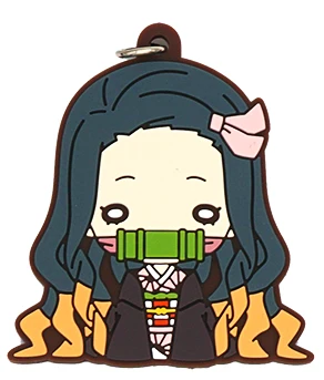 02 Kamado Nezuko Demon Slayer Kimetsu no Yaiba аниме Kamado Tanjirou Nezuko Agatsuma Zenitsu Kibutsuji Muzan резиновый брелок - Цвет: 02 Kamado Nezuko