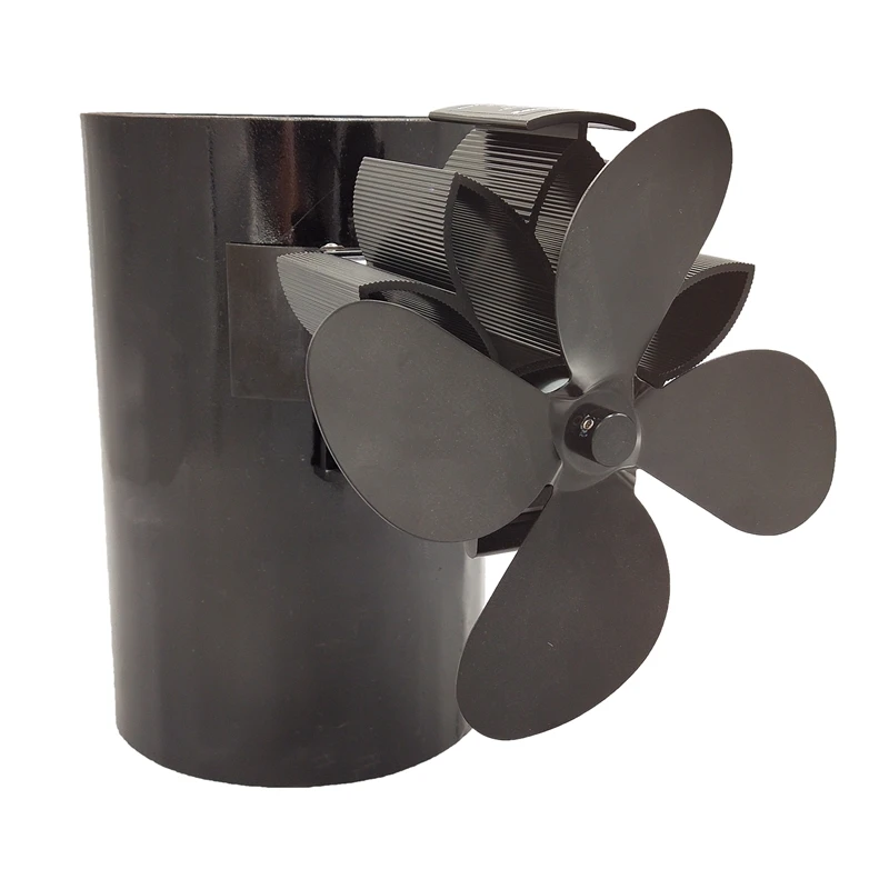 

Heat Powered Stove Fan Upgrade Designed Silent Operation 4 Blades with Magnetic Attraction for Fireplace