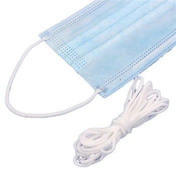 

Handmade Mask Elastic Rope Round White Elastic Band Mask Oil Core Belt Rope DIY Protective Clothing Accessories 100meters