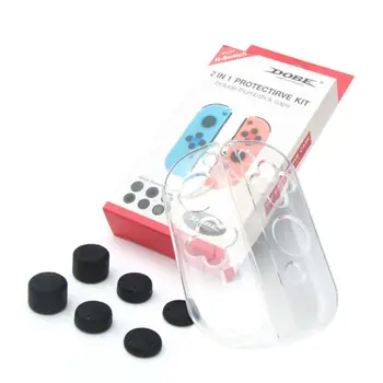 

2 IN 1 Protective Kit TPU Cover Case with Thumbstick Caps for Nintend Switch Joy-con Gamepad TNS-1853 Game Accessories