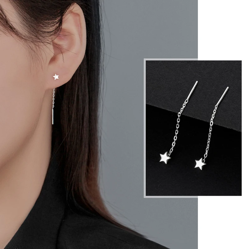 New Minimalist Chain Long Tassel Drop Earring For Women Statement Dangle Earrings Personality Ear Line Jewelry Gift - Image 5