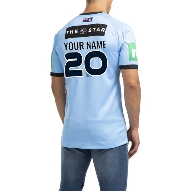 NSW BLUES NSW SOO PRO, футболка для регби, размер: S-5XL, принт на заказ, номер с именем, качество идеальное - Цвет: Print name number