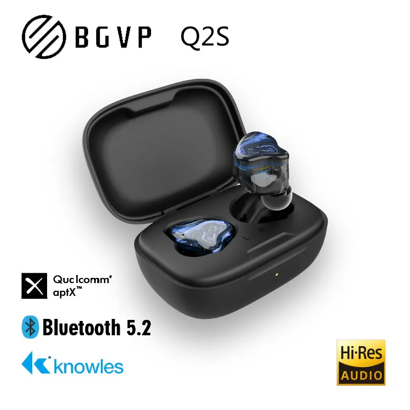 Беспроводная гарнитура BGVP Q2S TWS QCC3040, Qualcomm Knowles 3D Hifi, Bluetooth 5,2, спортивные бинауральные наушники - g6