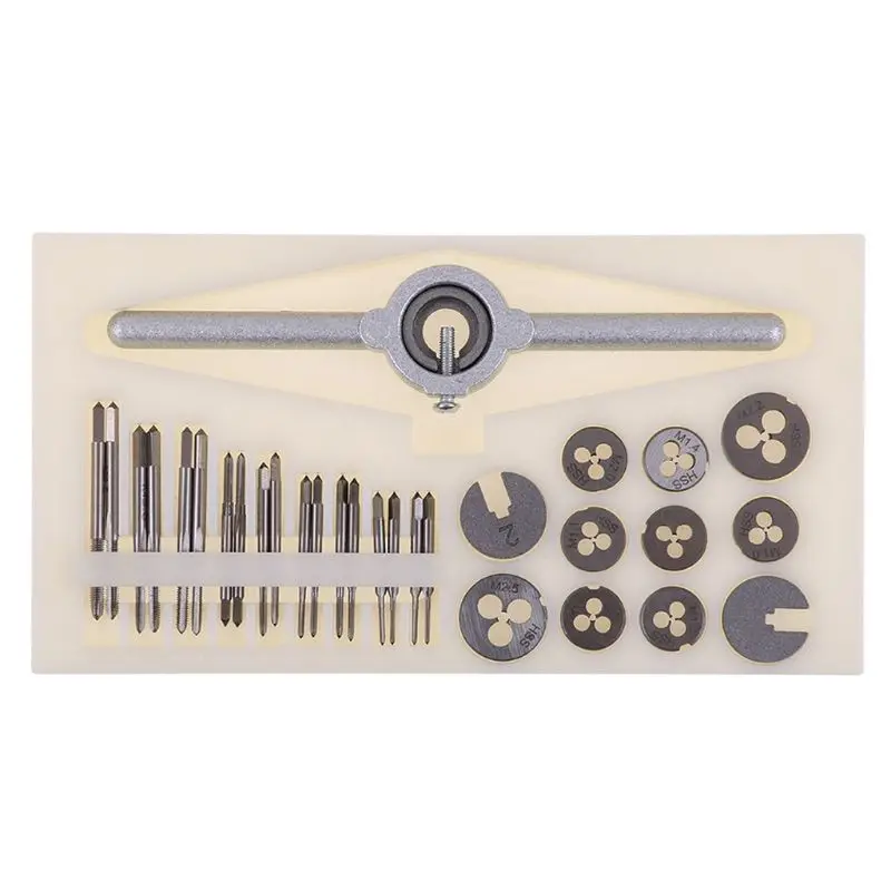

31Pcs/Set M1-M2.5 Mini HSS Metric Screw Thread Tap Threading Die Wrench Tools