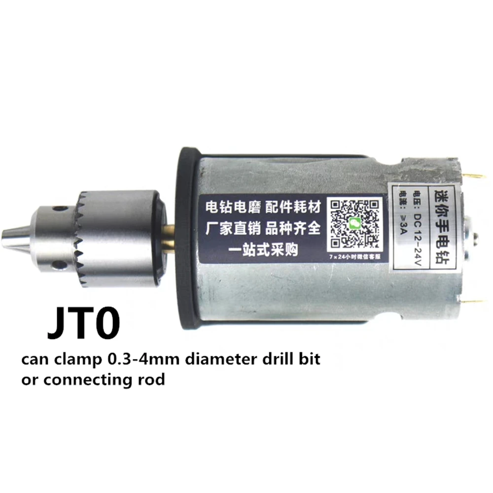 555 Motor 50W With JT0 Drill Chuck Clamp Electric DC