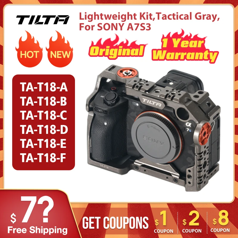 Tilta SONY A7S3 Camera Cage Full Cage Half Cage Basic Lightweight Professional Tactical Gray for