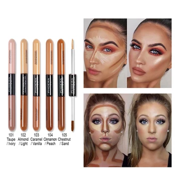 

Double Head oncealer Liquid Long Lasting Moisturizing Pore Acne Cover Eye Foundation Makeup Face Smooth Concealer Cream