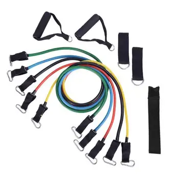 

11pcs Pull Rope Fitness Exercises Resistance Bands Set Training Yoga Band Gym Fitness Equipment Indoor Exercise Equipment