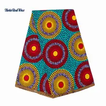 Горячая африканская ткань binta настоящий воск принт ткань хлопок батик Голландский Воск Ткань 6 ярдов Анкара ткань 24FS1214