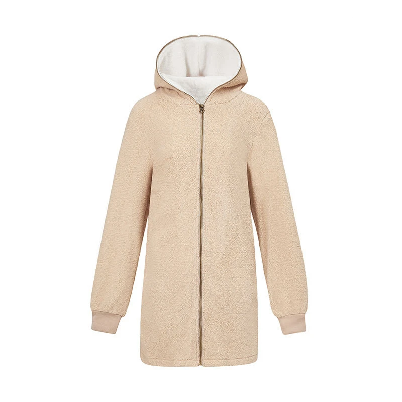 Повседневное женское пальто с длинным рукавом и капюшоном, однотонная верхняя одежда, женская модная куртка, простая осенне-зимняя одежда, Casaco Feminino