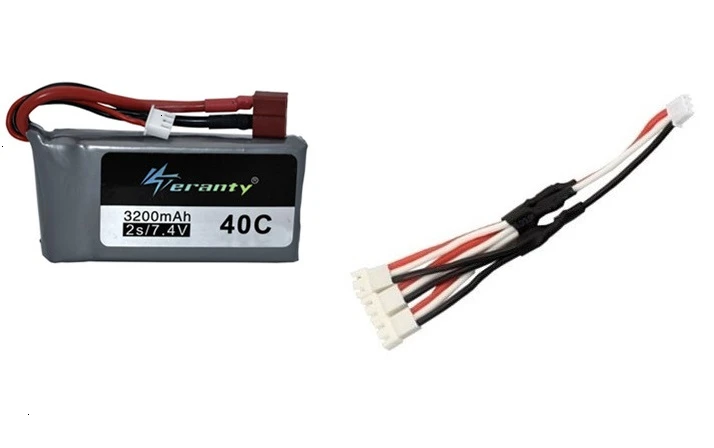 7,4 v 3200mah Lipo аккумулятор для Wltoys 12428 12423 RC четырехколесный RC автомобиль 1500mAH 7,4 v батарея Feiyue 03 Q39 RC часть зарядное устройство - Цвет: Бургундия