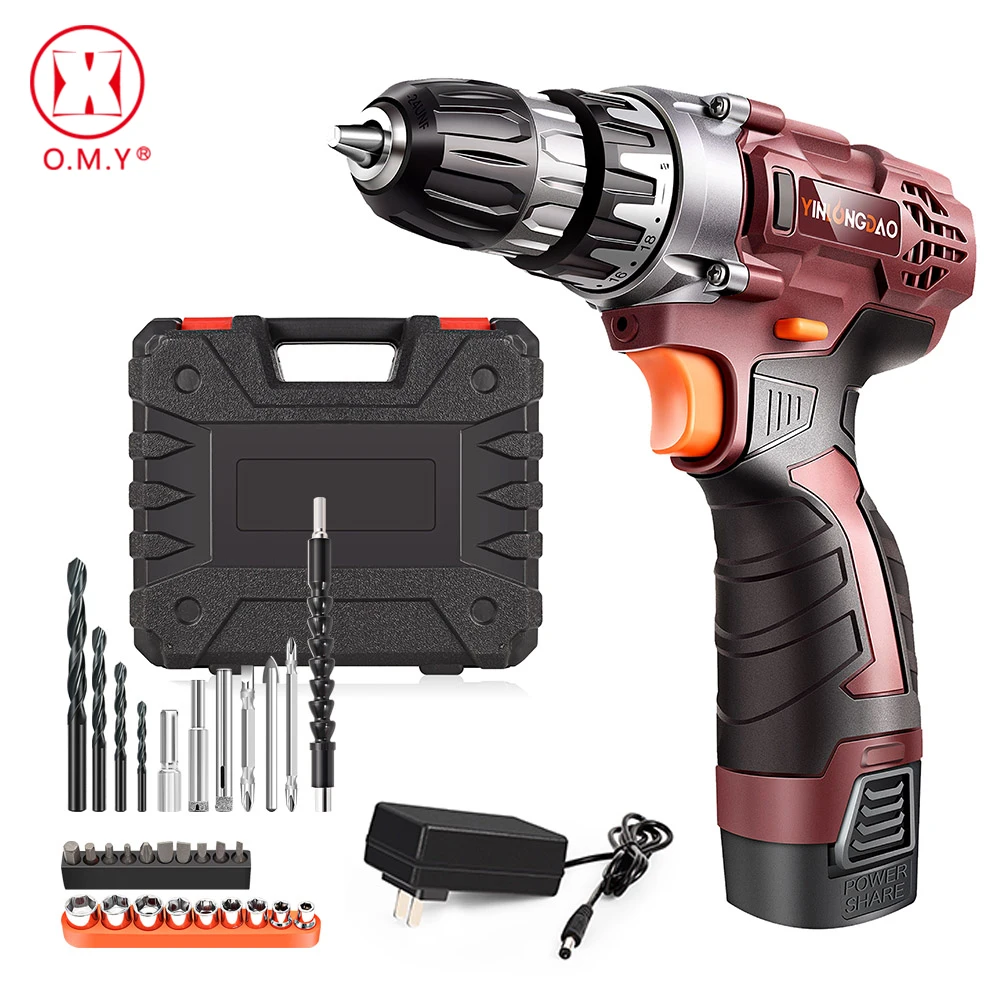 

18V Lithium drill Electric Screwdriver Cordless Drill Lithium-Ion Battery Wireless Power Driver DIY Torque drill Power Tools