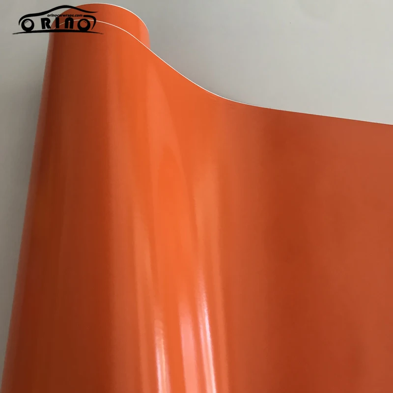 Orange Gloss Vinyl Wrap Sticker-1