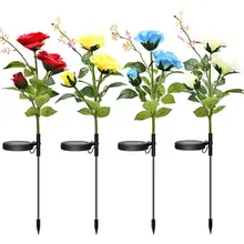 Новая Обновленная Солнечная розовая лампа водонепроницаемый фонарик для сада двора