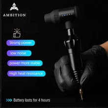 Ambition профессиональная короткая Татуировка ручка машина набор для художника стабильный mabaochi мотор с беспроводной батареей татуировки комплект