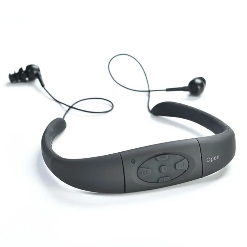 IPX8 водонепроницаемый MP3 плеер 8 Гб карта памяти плавание Bluetooth наушники подводный 10FT Спорт шейным гарнитура с FM радио