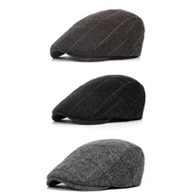 Берет унисекс шапки классический британский стиль плед Регулируемый солнцезащитный козырек шерстяная шляпа наружные головные уборы одежда аксессуары Новинка