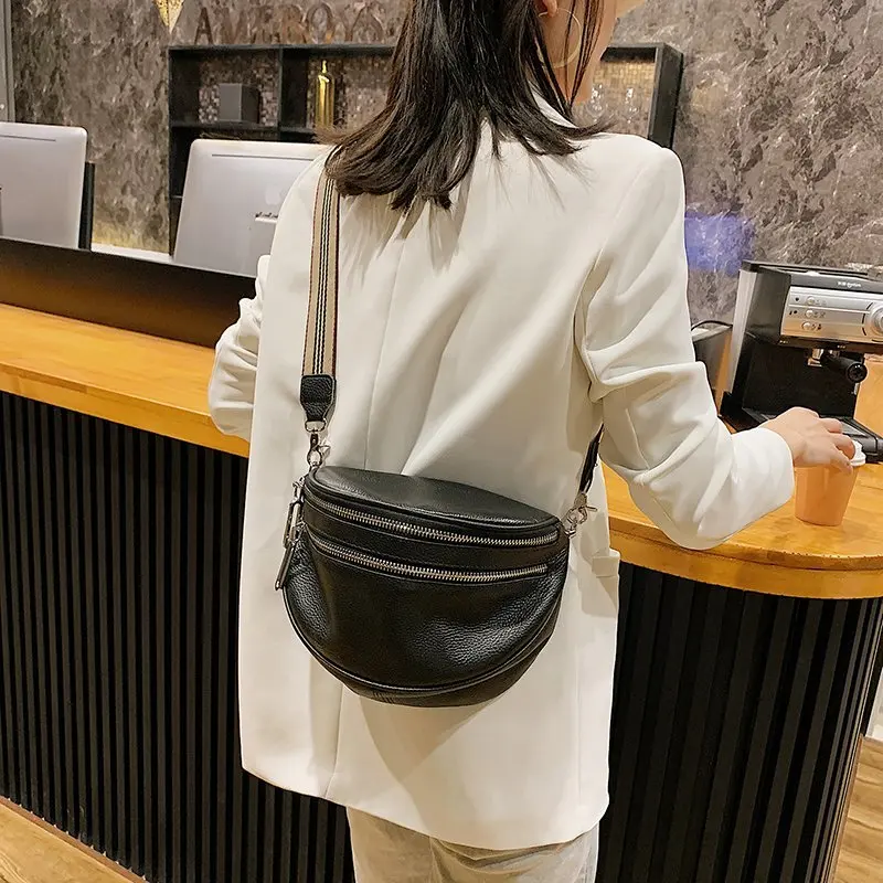 Luxury Genuine Leather Handbags New Designer Fashion Cowhide One Shoulder Handbag Diagonal Multi-Purpose Chest Bag