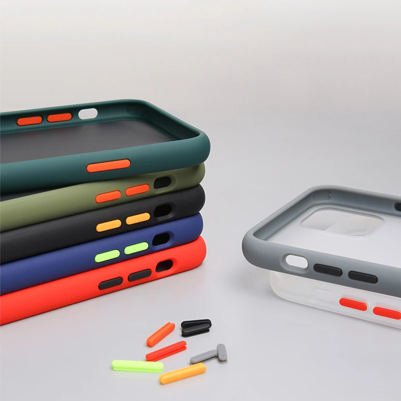 

Luxury Shockproof Armor Case For Phone Soft TPU Case For Oneplus 6 6T 7 7 Pro 1+7 T 1+6T Pro Candy Color Transparent Back Cover