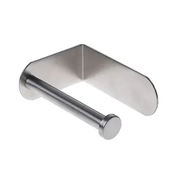 

European Style Adhesive Vertical Paper Towel Holder Stainless Steel Wall Mount Bathroom Kitchen Toilet Tissue Roll Storage Rack