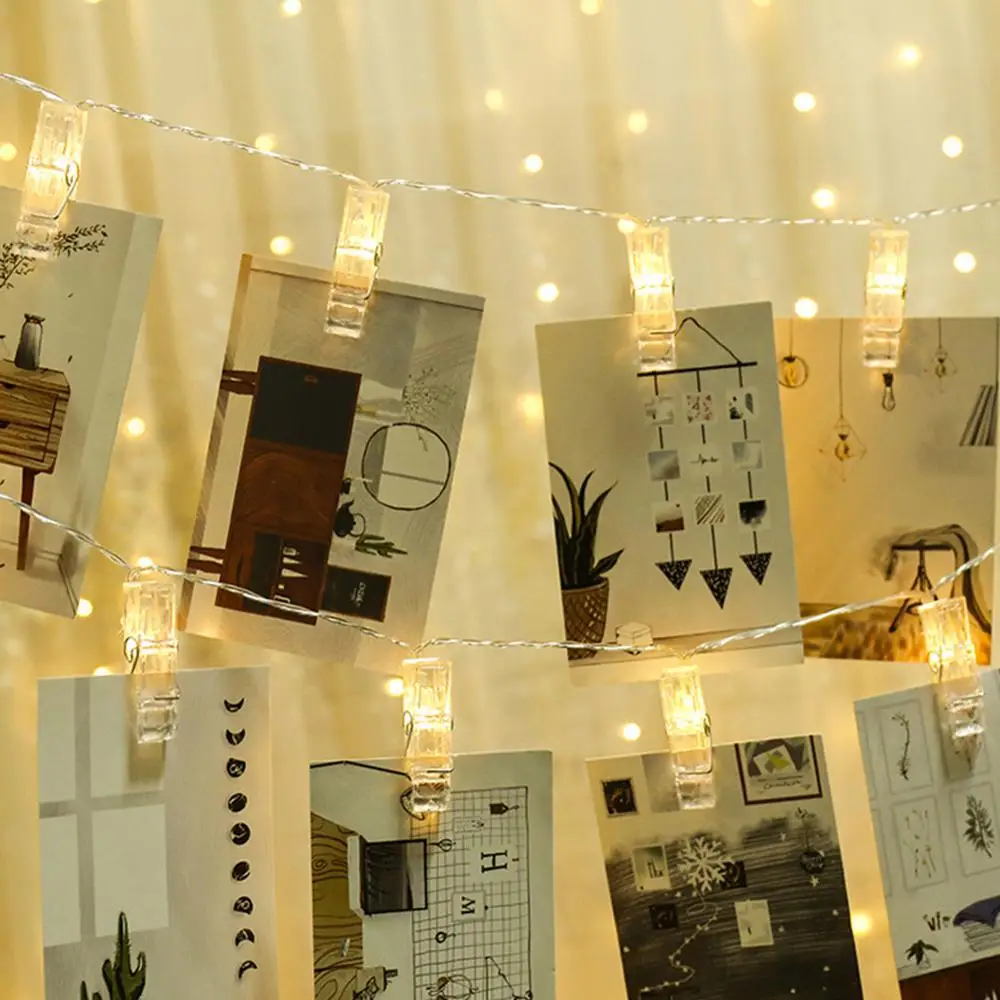 LED String Lights with Clips to Hang Pictures for Decoration Valentine's Day Gifts Christmas Party Internet Celebrity Room Decor |