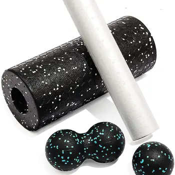 Fitness Yoga Roller EPP 2 in 1 Foam Roller Set for Deep Tissue Massage and Exercise, Neck Back Leg Arm Feet Muscles Recovery
