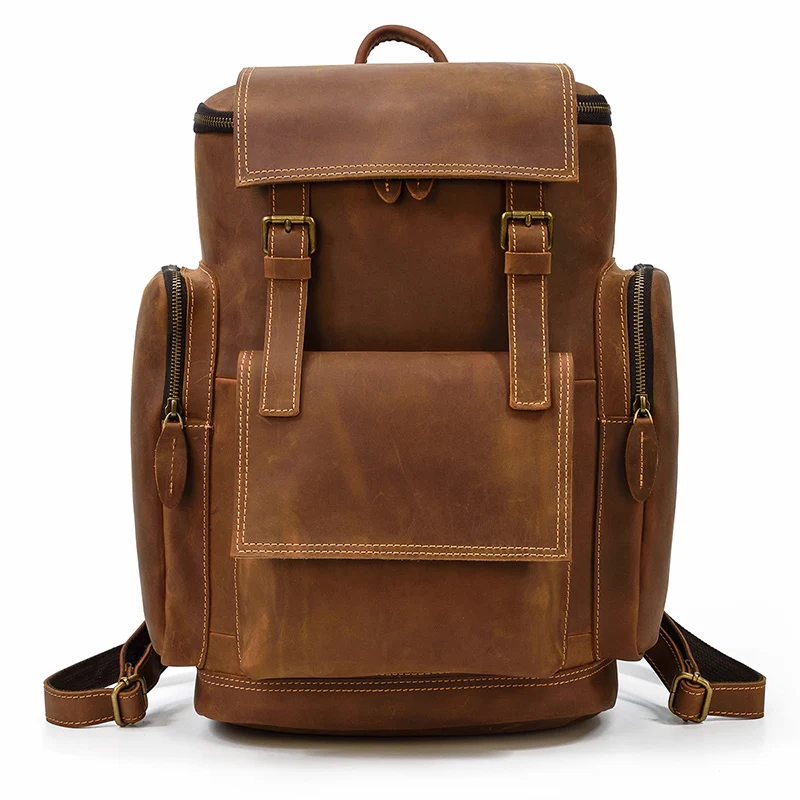 Maheu Vintage Lederen Rugzak Grote Capaciteit Crazy Horse Lederen Rugzak Reizen Rugzakken Van Mannen Mannelijke Lederen Laptoptas Dagrugzak Maheu Vintage Lederen Rugzak Grote Capaciteit Crazy Horse Lederen Rugzak Reizen Rugzakken Van Mannen Mannelijke Lederen Laptoptas Dagrugzak