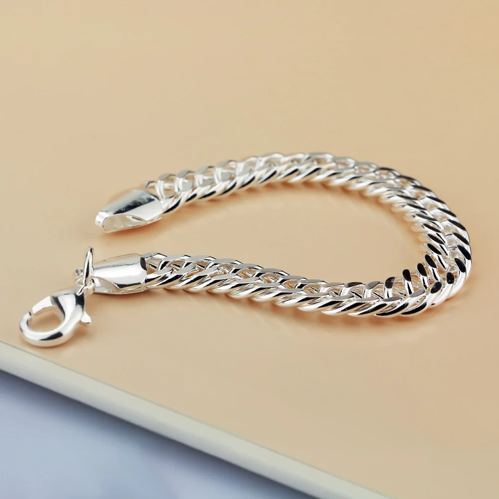Silver Om Damru Brass Black Leather Bracelet for Men | FashionCrab.com