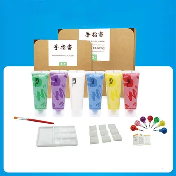 

6 colors Hand-finger Painting Pigment Washing Environment-friendly and Intelligent DIY Imported Art Painting Gifts for Children