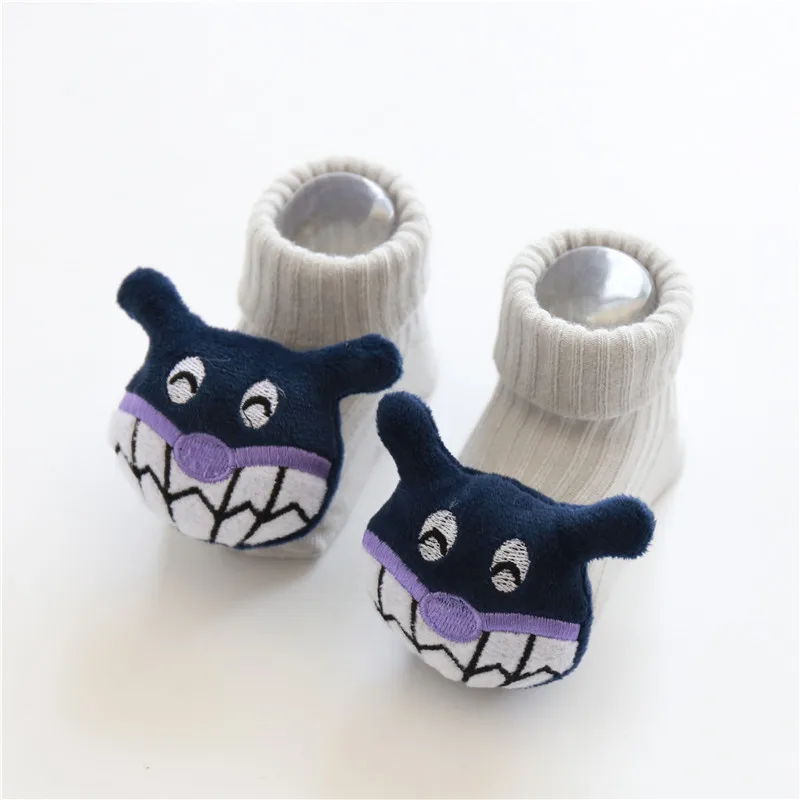 Нескользящие хлопковые носки для новорожденных детские носки-тапочки для малышей милые детские носки-тапочки пушистые зимние носки для мальчиков и девочек - Цвет: Dragon Cats
