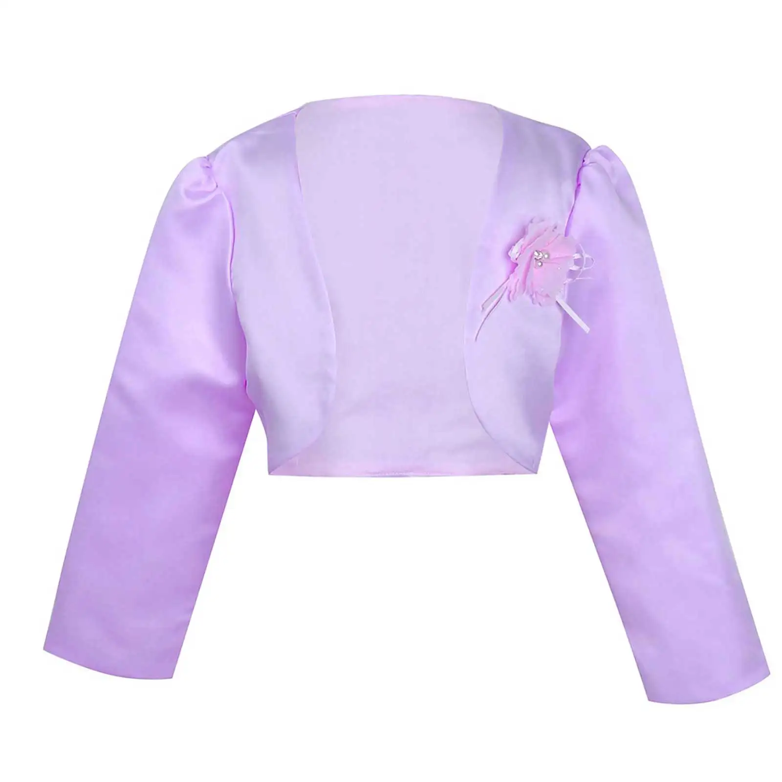 Kids Girls Wedding Party Flower Girls Dresses Jacket Kids Long Sleeves Bolero Jacket Shrug Party Summer Communion Coat