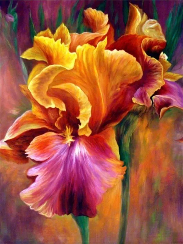 8089 Алмазная вышивка huacan Flowers Стразы Алмазная мозаика распродажа Цветочная вышивка крестиком алмазная живопись полная квадратная художественная - Цвет: 8089
