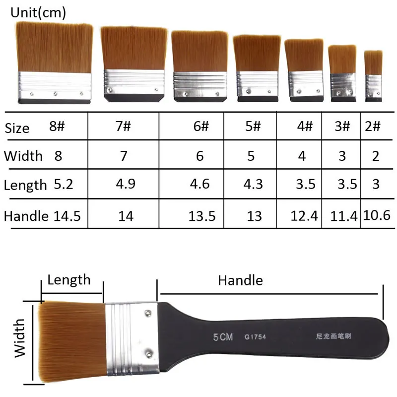 7 моделей нейлоновая краска для волос масляная кисть Акварельная кисть для рисования, ручка для рисования LX9A