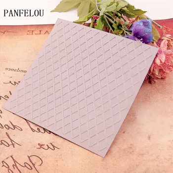 

15x15cm Diamond mesh Embossing folders Plastic For Scrapbooking DIY Template Fondant Cake Photo Album Card Making