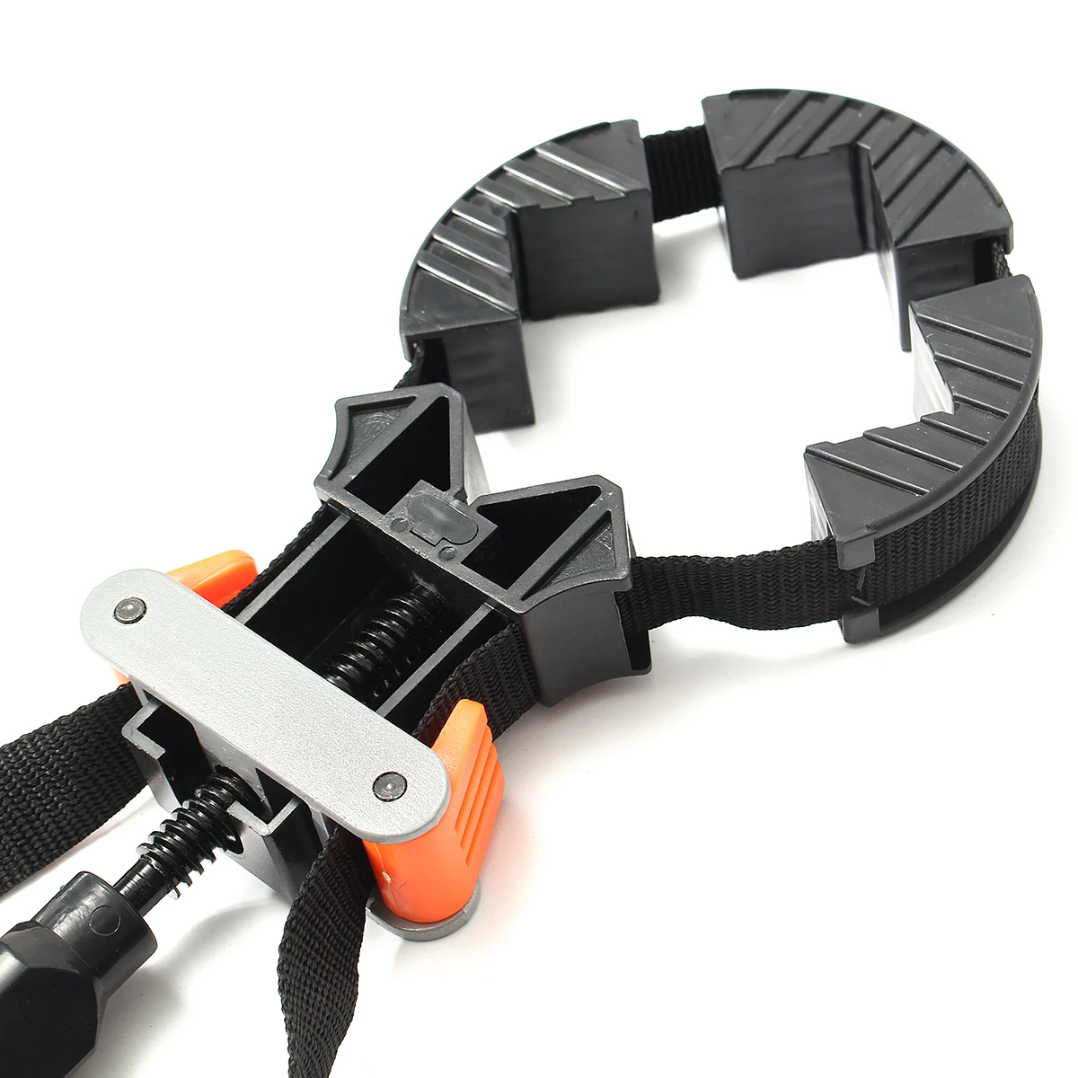 4 Jaws Rapid Corner Clamp Wood Working Band Strap Holder For Picture Frame Drawer Multifunction belt clamp Woodworking Quick Adjustable Band Clamp Polygonal clip 90 Degrees Right Angle Corner Photo Frame Clips