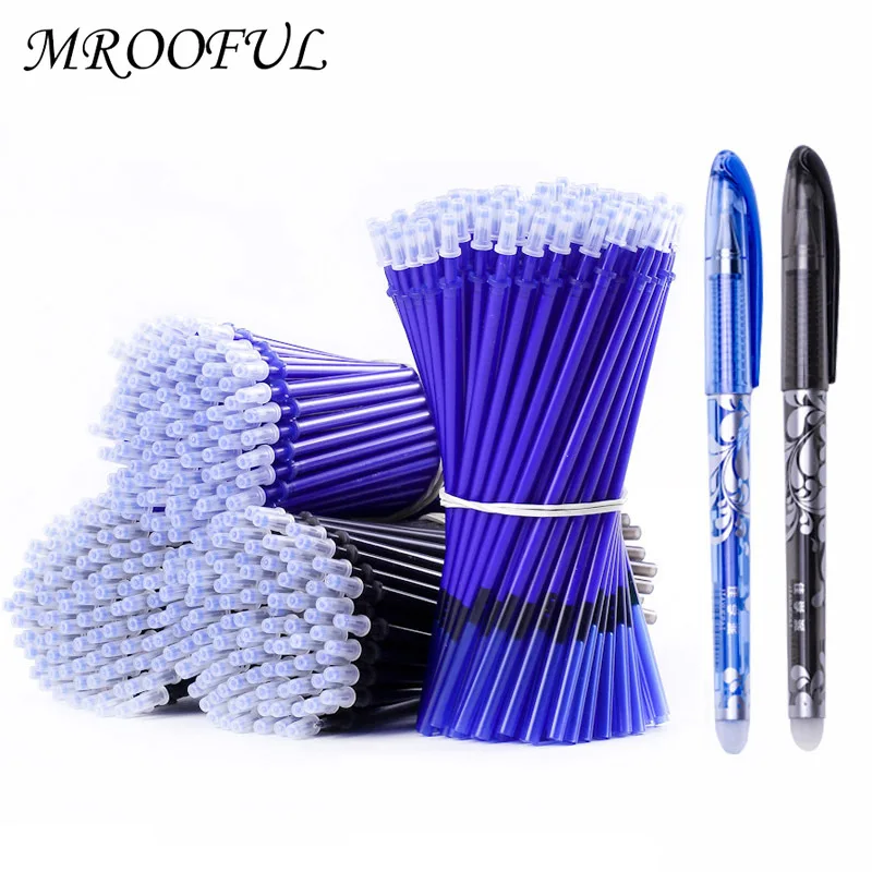 

53 pcs/set Erasable Pen Refill Rod Washable Handle 0.5mm Blue/Black/Red Ink Gel Pen Set for School Office Supplies Stationery