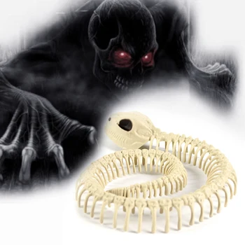 

Halloween Snake Bone Decoration Prop Frightening Toys Snake Skeleton Skeleton Bar Stage Props Animal Small Snake Model Scary