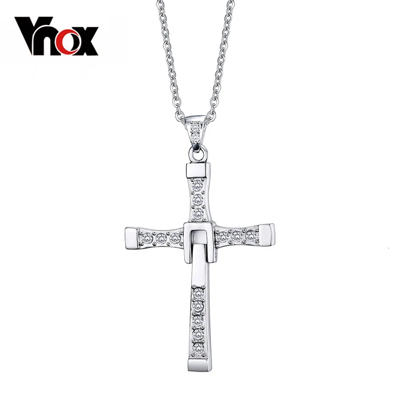 Vnox Форсаж Подвески с крестом кулон Для мужчин Jewelry Титан Сталь Одежда высшего качества не сплав металла