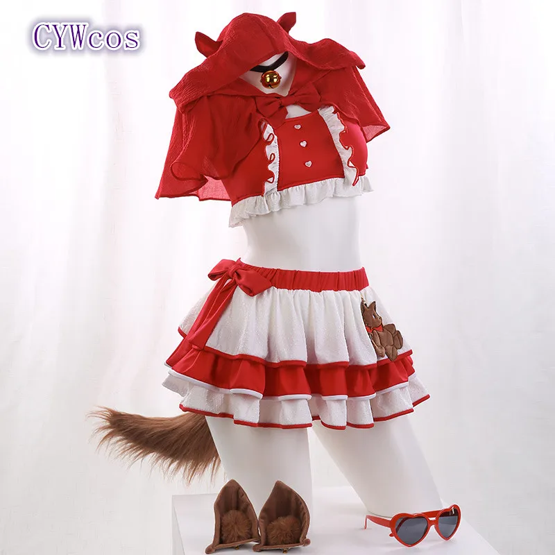 Хит! Сказочный городок Красная Шапочка костюм для косплея купальник красный Lovery