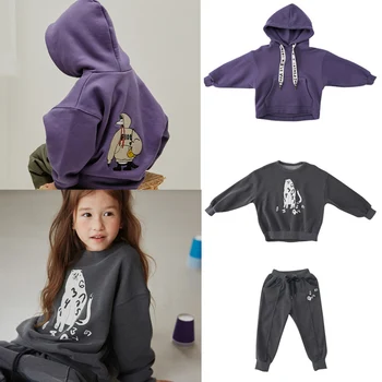 

2020 New Autumn Winter Limt Kids Sweaters for Boys Girls Cute Thick Warm Hooded Sweater Baby Child Cotton Fashion Outwear Clothe